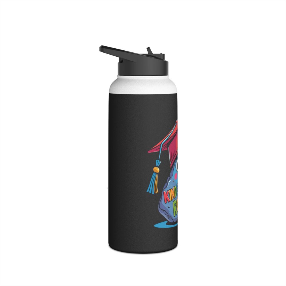 Kindergarten Rocks (black) - Stainless Steel Water Bottle - Image 11