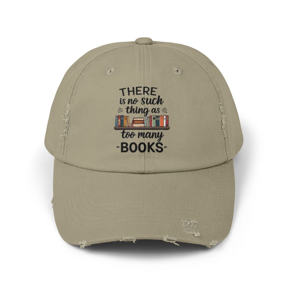 There is no Such Thing as Too Many Books - Unisex Adjustable Baseball Cap - Image 9