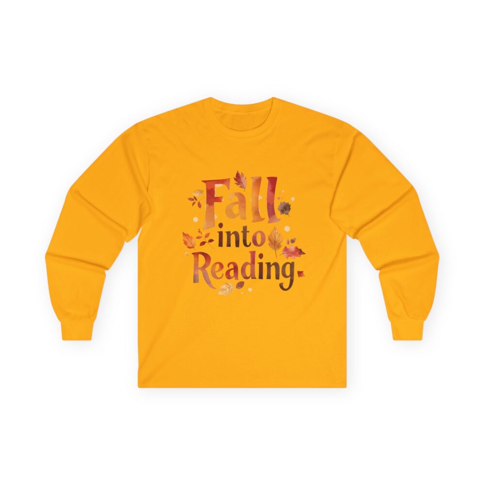 Fall Into Reading - Unisex Long Sleeve Tee - Image 10