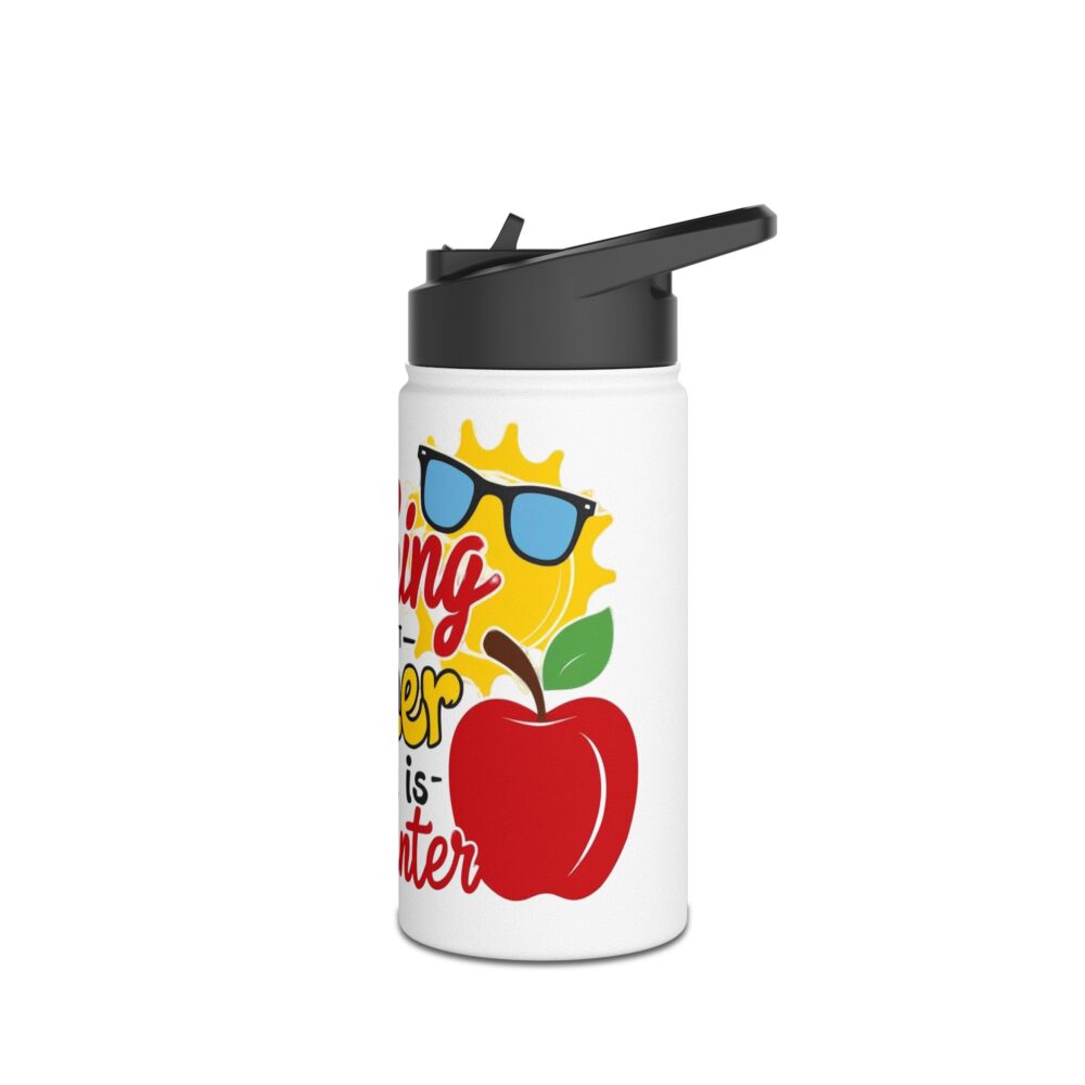 Teaching is Important Summer Vacation - Stainless Steel Water Bottle - Image 4