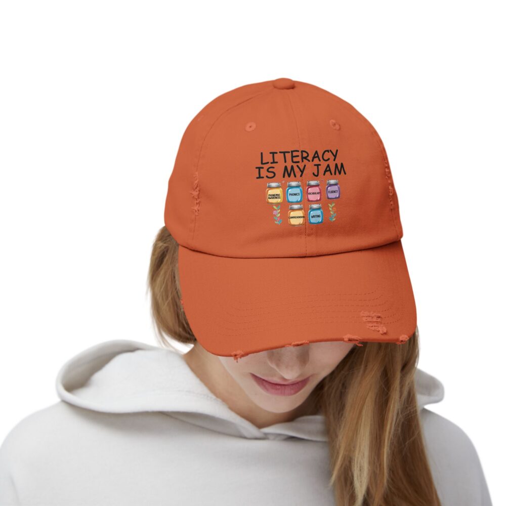 Literacy is My Jam - Unisex Adjustable Baseball Cap - Image 8