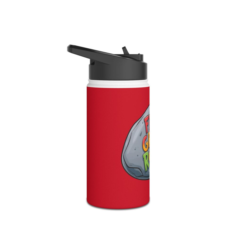 Fifth Grade Rocks (red) - Stainless Steel Water Bottle - Image 3