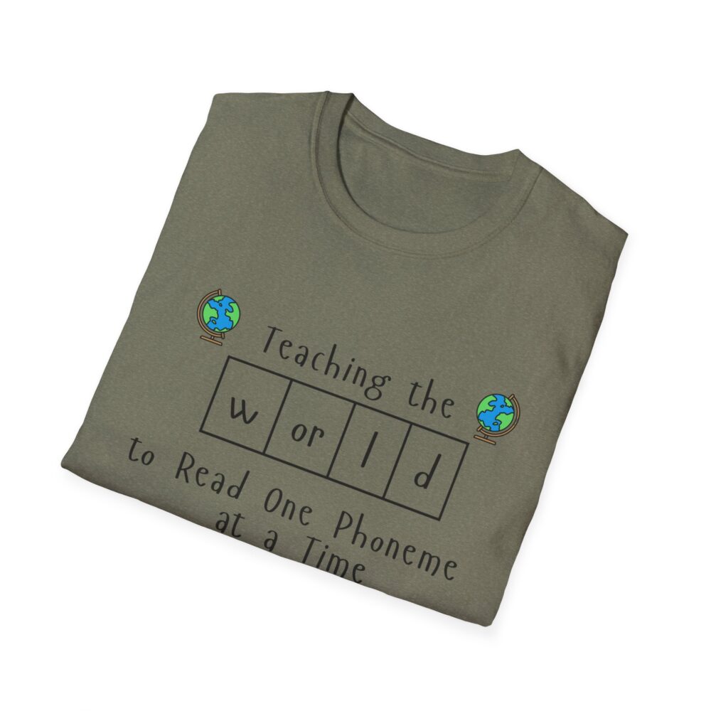 Teaching the "World" to Read One Phoneme at a Time - Unisex Soft style T-Shirt - Image 20