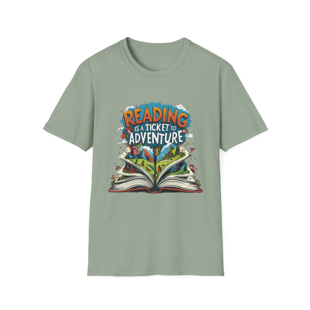 Reading is a Ticket to Adventure - Unisex Soft Style T-Shirt - Image 25