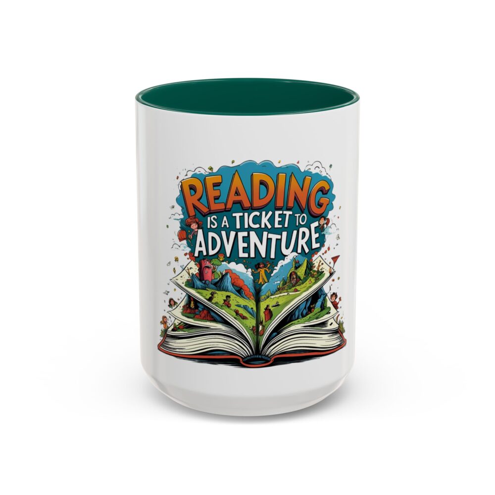 Reading is a Ticket to Adventure - Colorful Mugs (11oz, 15oz) - Image 37