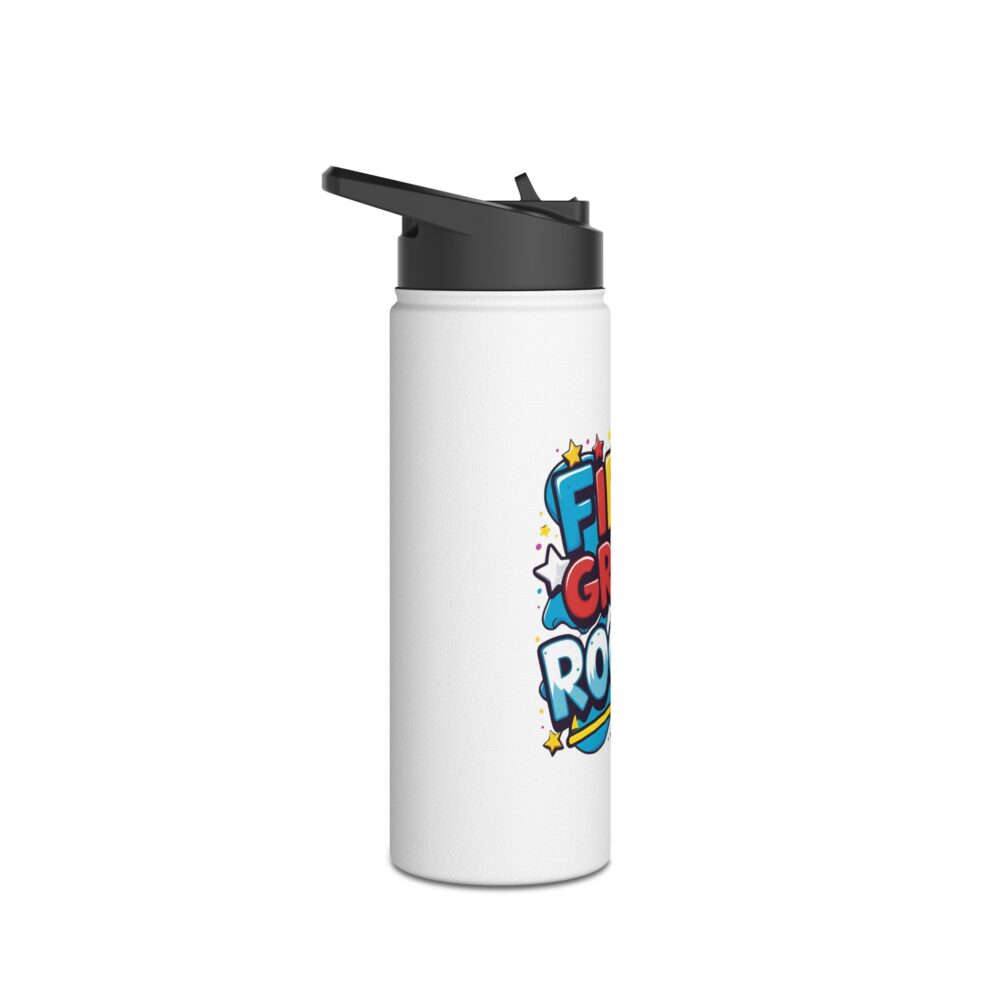 Fifth Grade Rocks (white) - Stainless Steel Water Bottle - Image 7