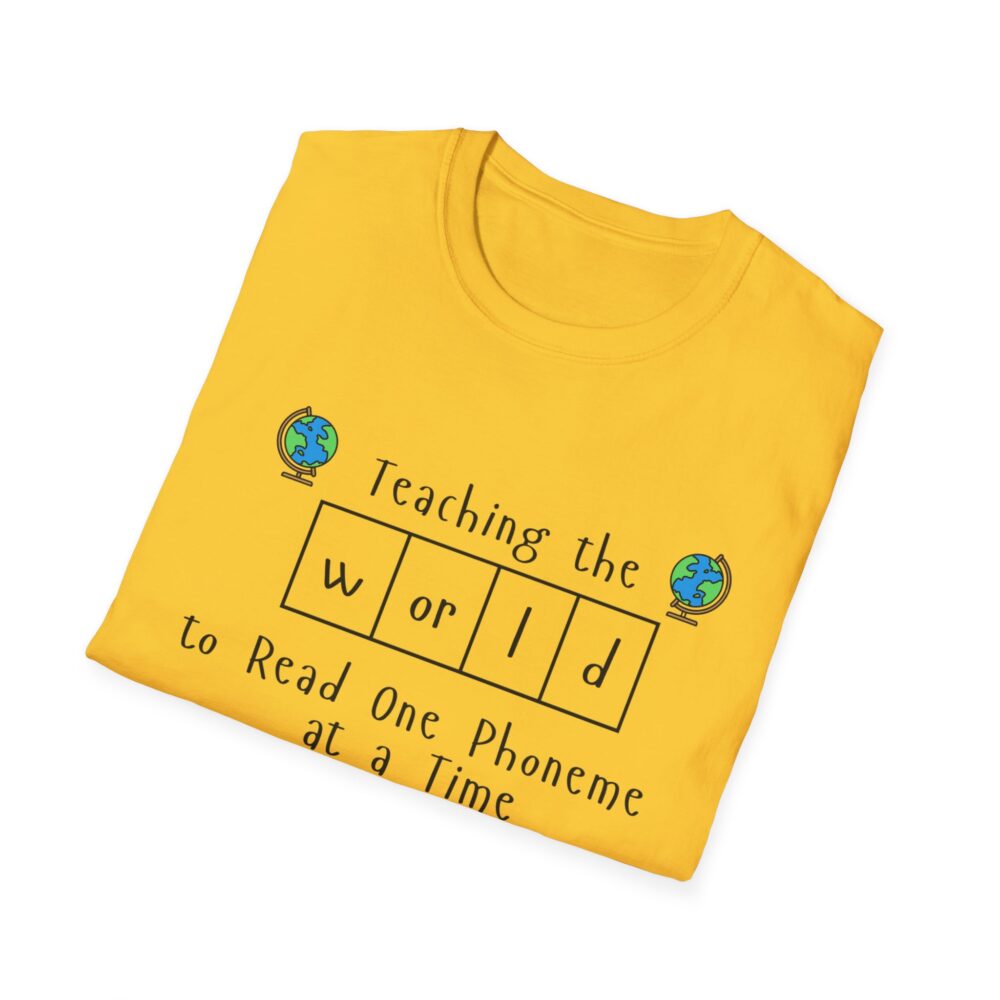 Teaching the "World" to Read One Phoneme at a Time - Unisex Soft style T-Shirt - Image 16