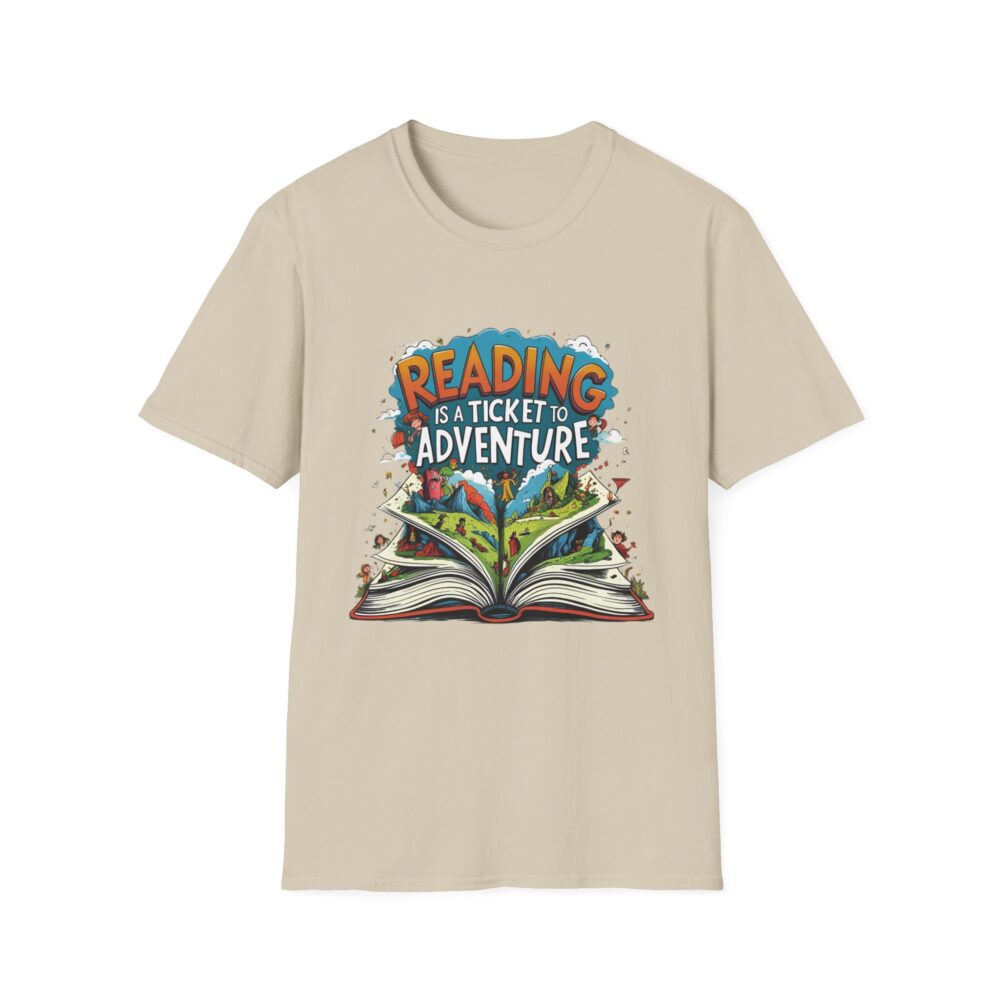 Reading is a Ticket to Adventure - Unisex Soft Style T-Shirt - Image 5