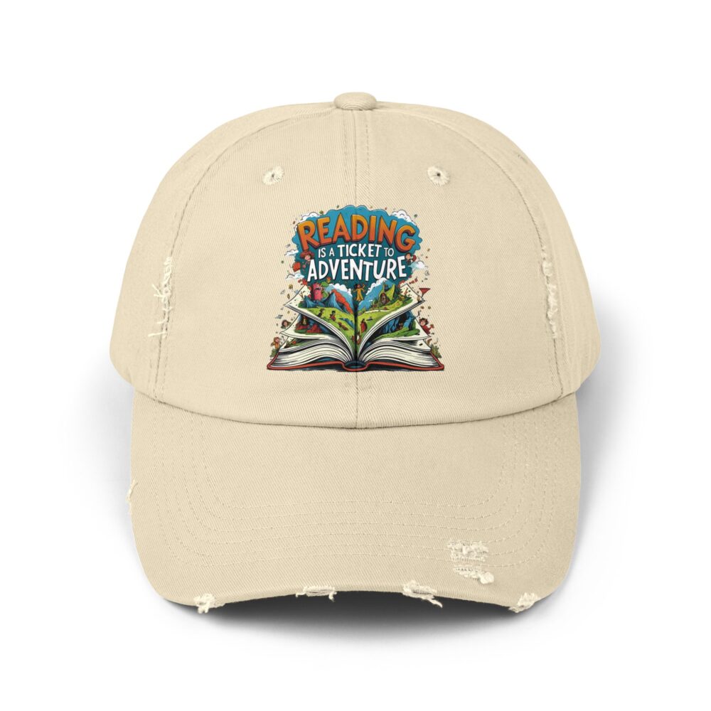 Reading is a Ticket to Adventure - Unisex Adjustable Baseball Cap - Image 5