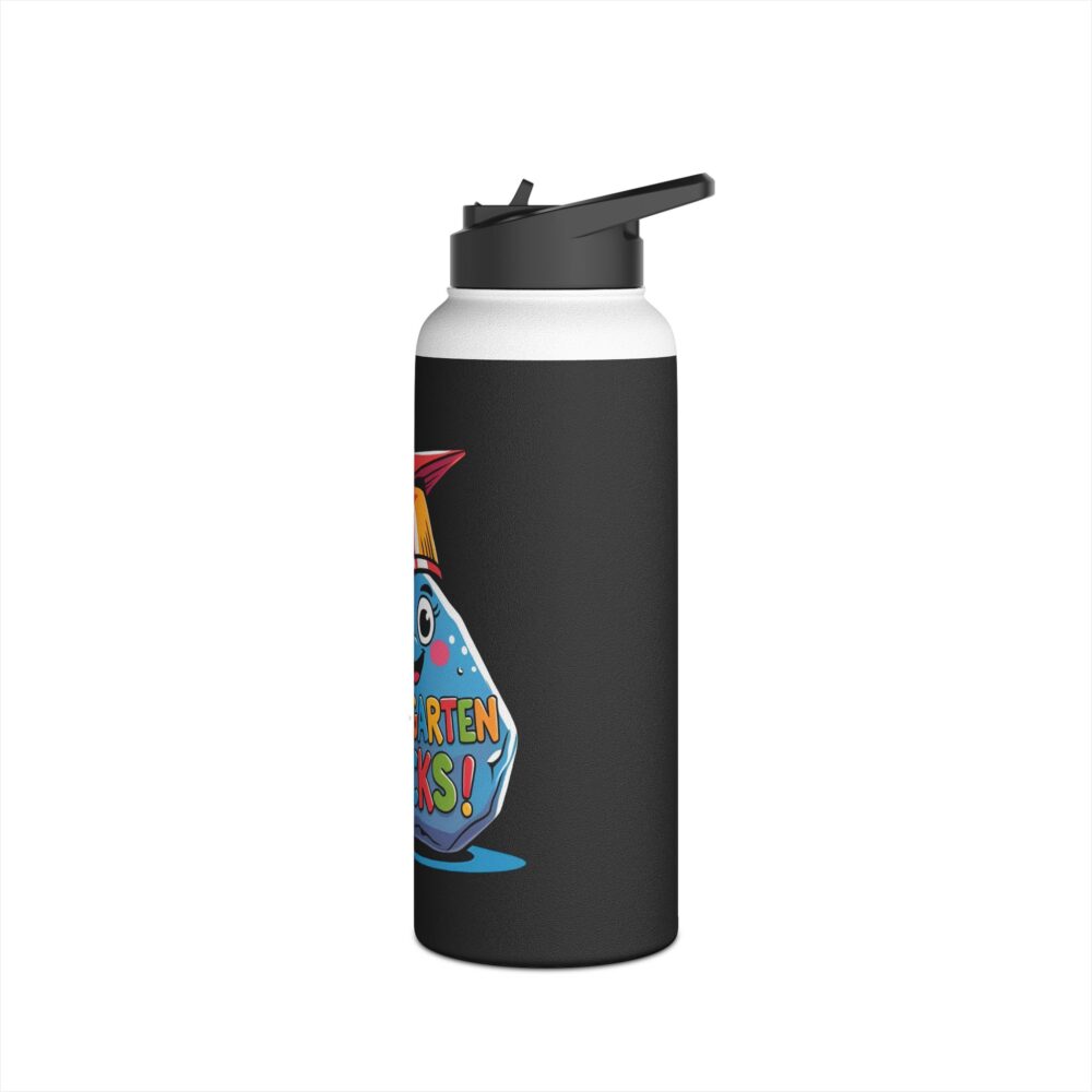 Kindergarten Rocks (black) - Stainless Steel Water Bottle - Image 12