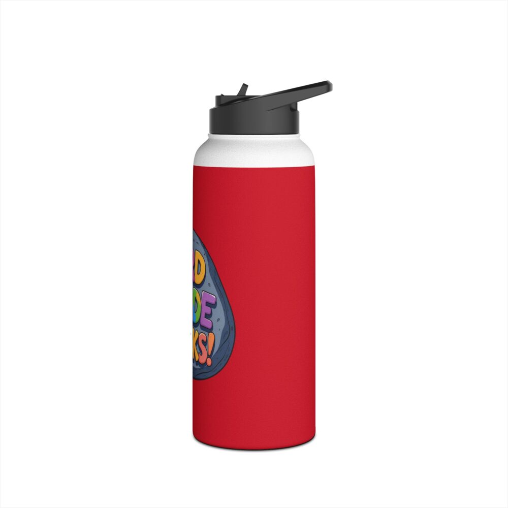 Third Grade Rocks (red) - Stainless Steel Water Bottle - Image 12