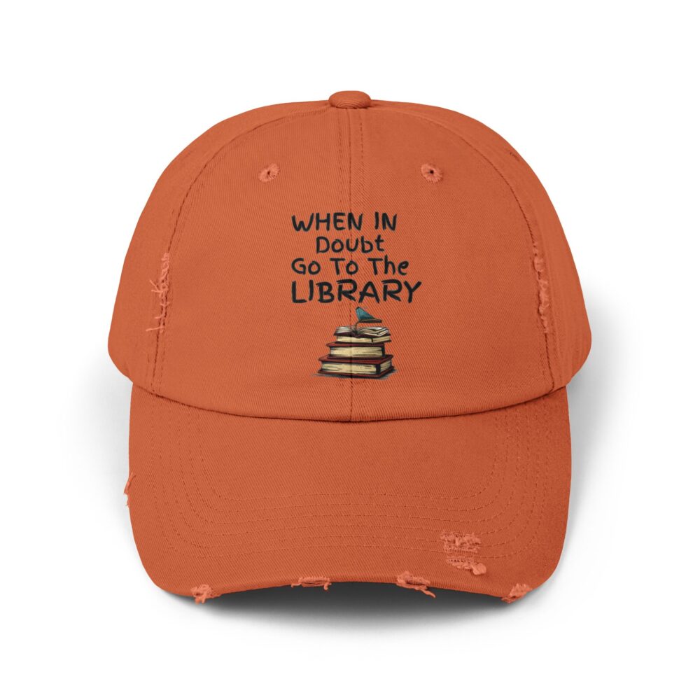 When in Doubt Go To The Library - Unisex Adjustable Baseball Cap - Image 5