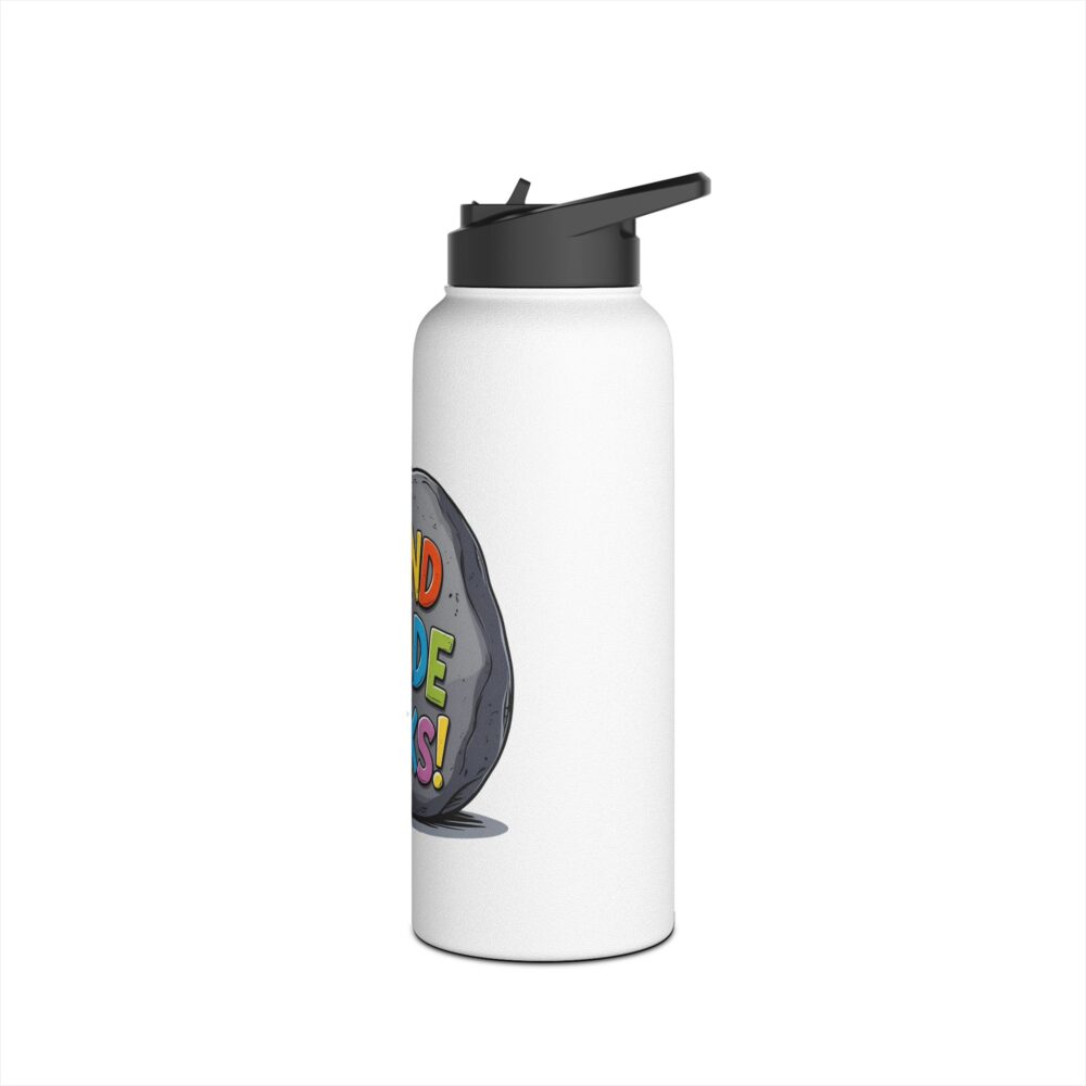 Second Grade Rocks (white) - Stainless Steel Water Bottle - Image 12