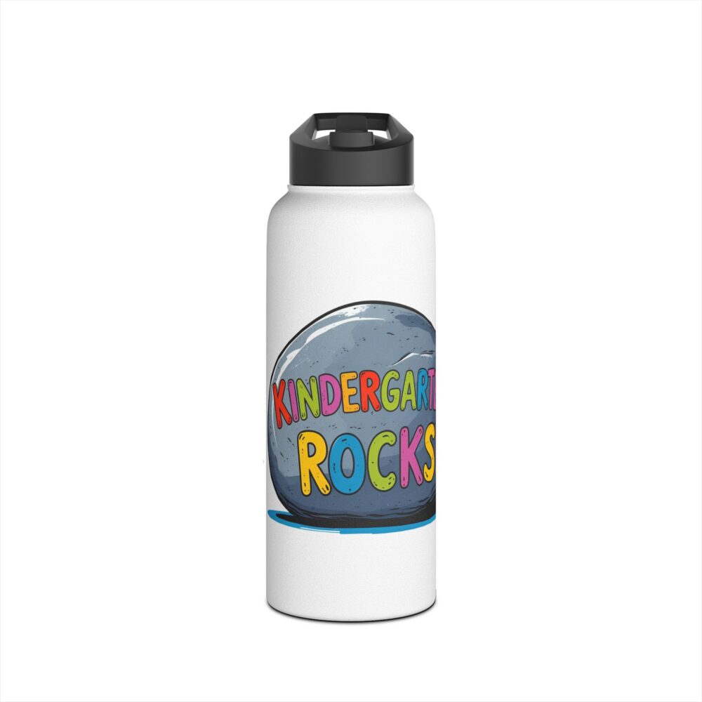 Kindergarten Rocks (white) - Stainless Steel Water Bottle - Image 9