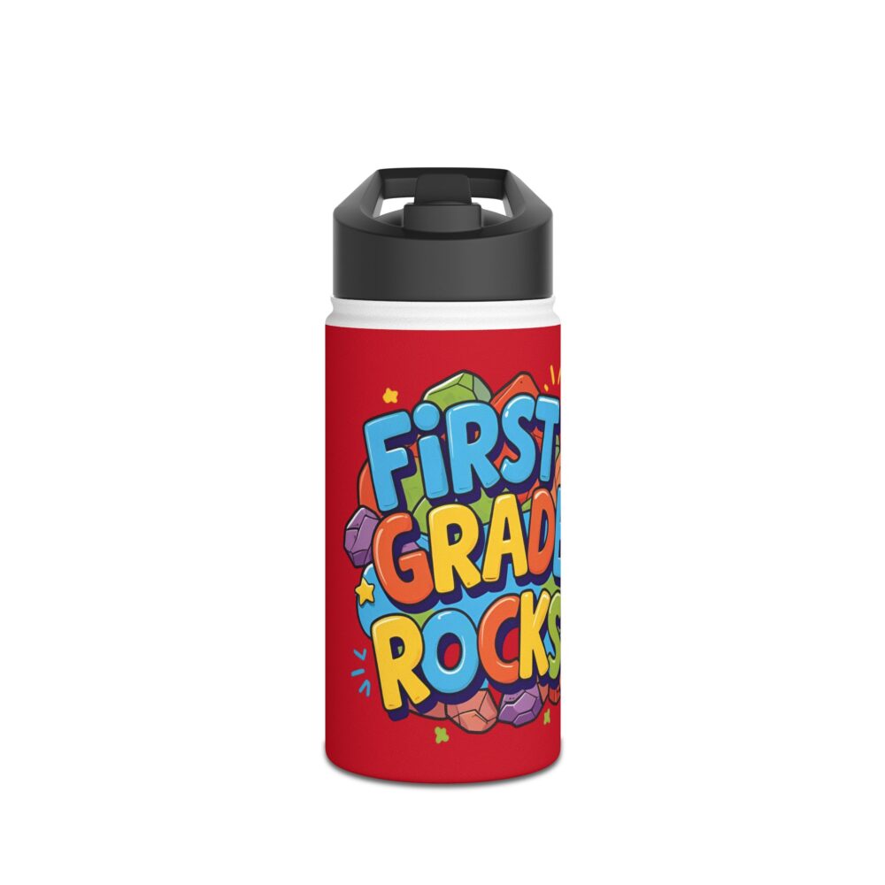 First Grade Rocks (red) - Stainless Steel Water Bottle