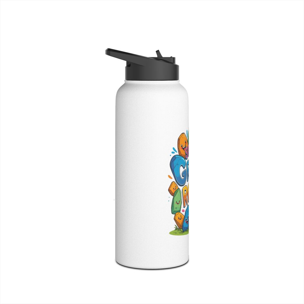 Second Grade Rocks (white) - Stainless Steel Water Bottle - Image 11