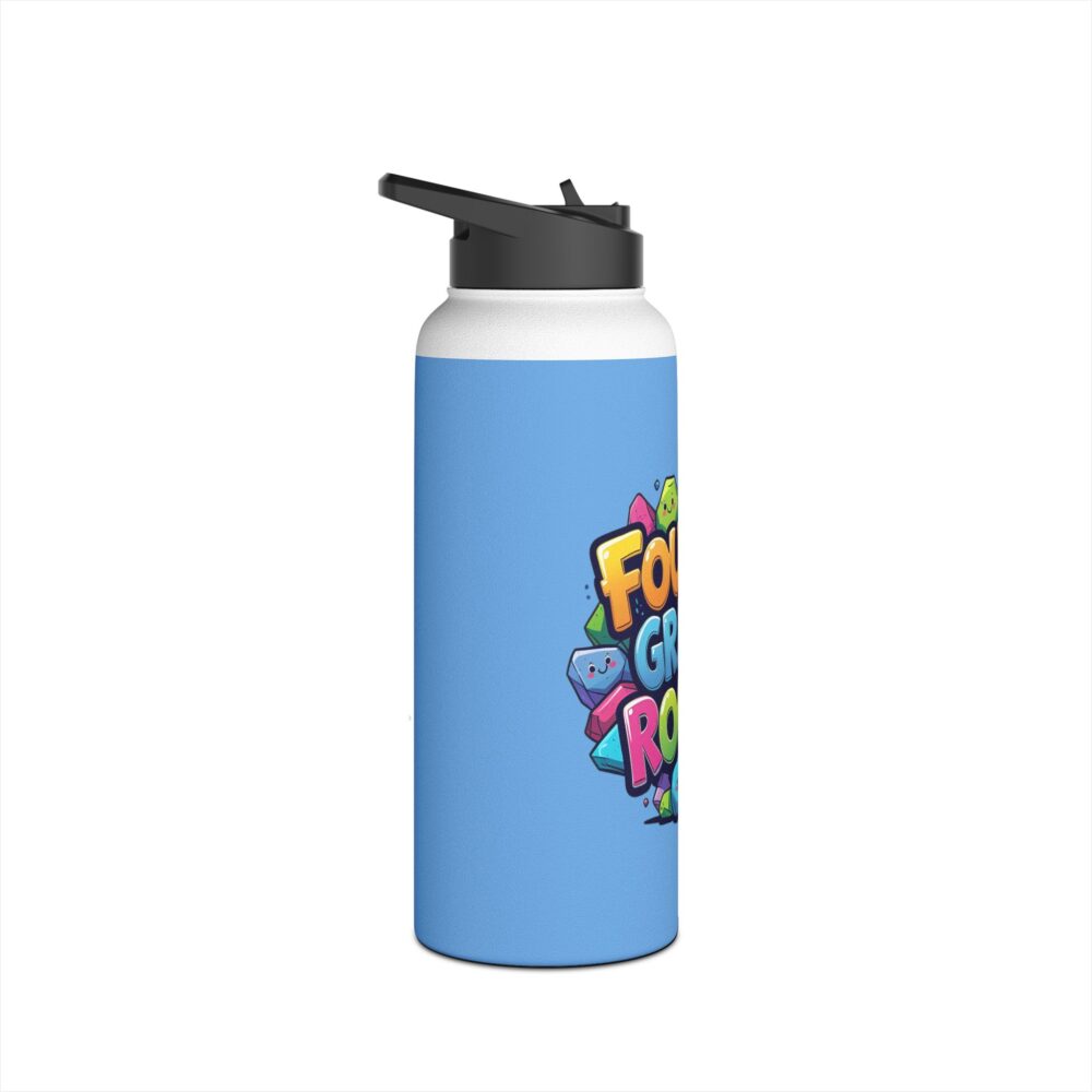 Fourth Grade Rocks (blue) - Stainless Steel Water Bottle - Image 11
