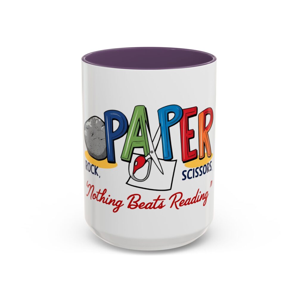 Rock, Paper, Scissors, Nothing Beats Reading - Coffee Mug - Image 57