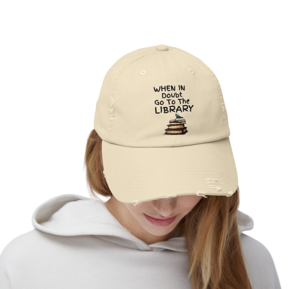 When in Doubt Go To The Library - Unisex Adjustable Baseball Cap - Image 4