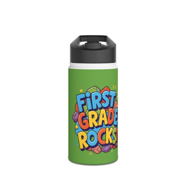 First Grade Rocks (green) - Stainless Steel Water Bottle
