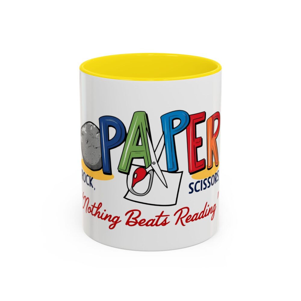 Rock, Paper, Scissors, Nothing Beats Reading - Coffee Mug - Image 49
