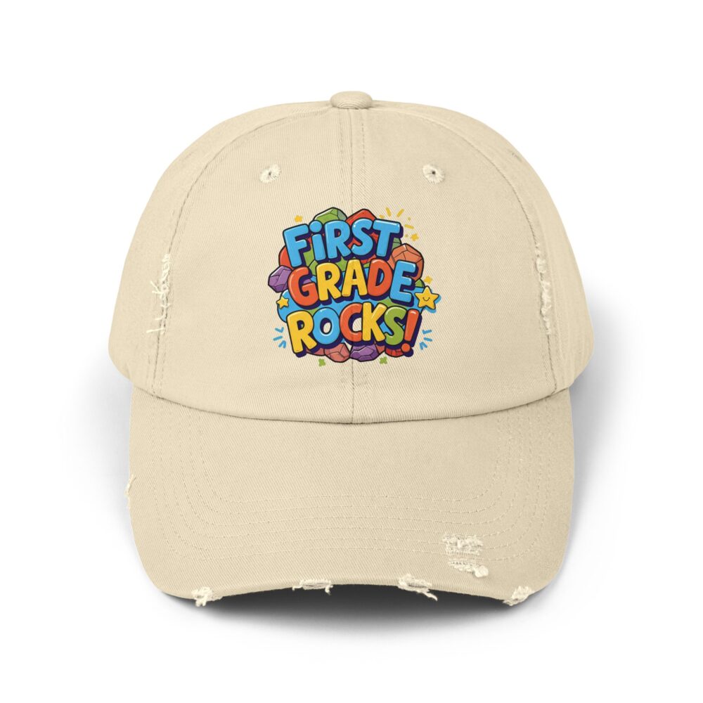 First Grade Rocks, Unisex Adjustable Baseball Cap - Image 5