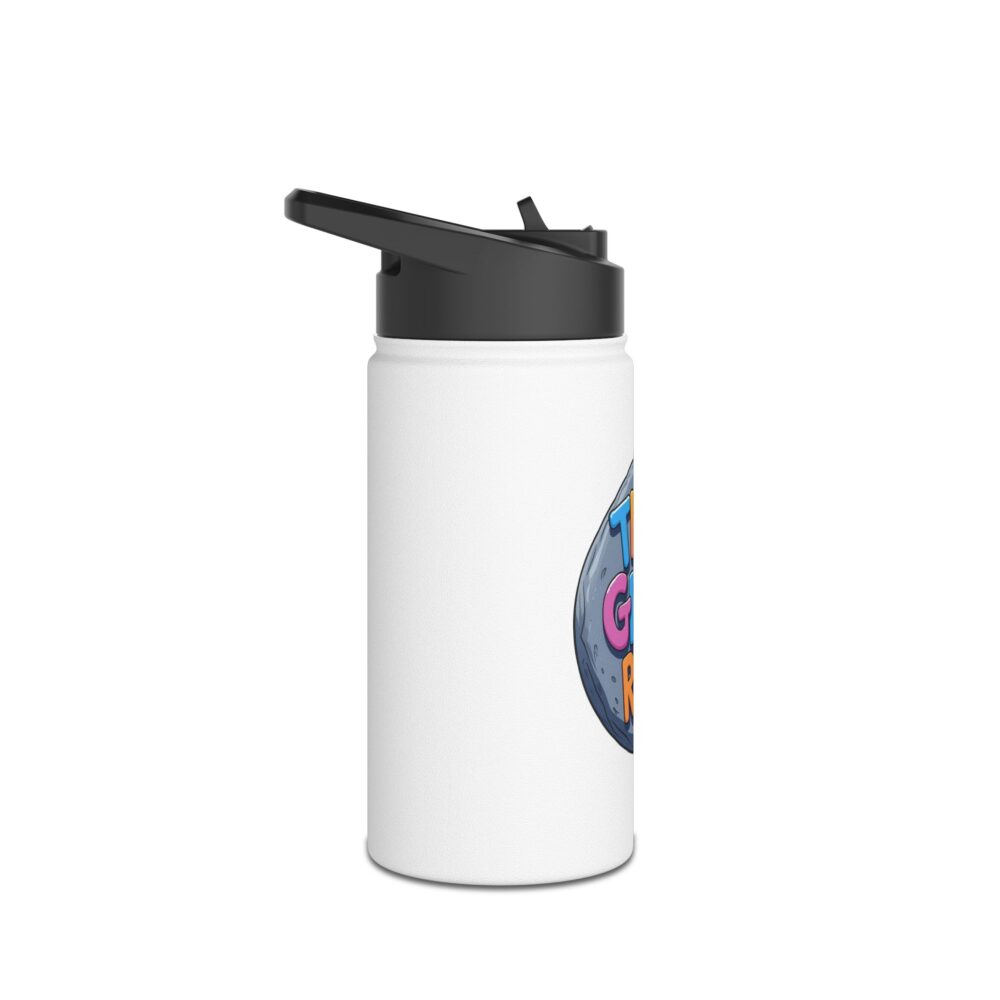 Third Grade Rocks (white) - Stainless Steel Water Bottle - Image 3