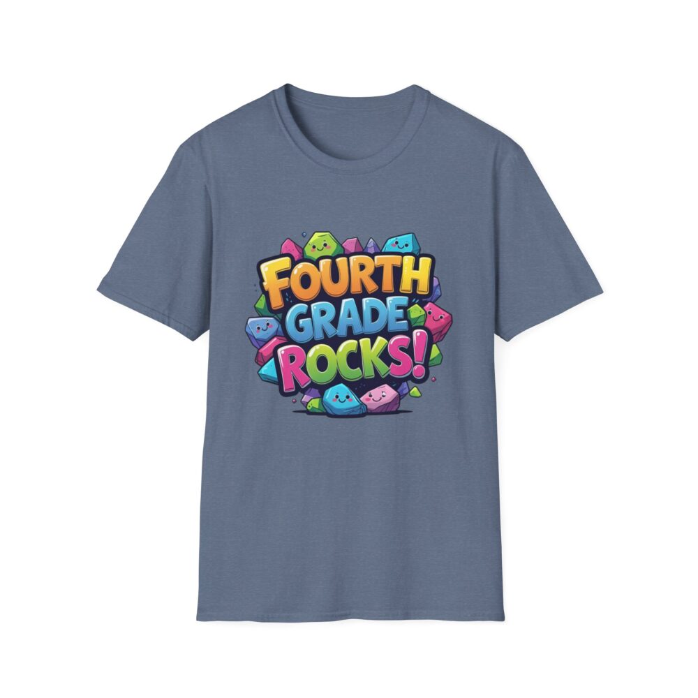 Fourth Grade Rocks - Unisex Soft style T-Shirt - Image 37