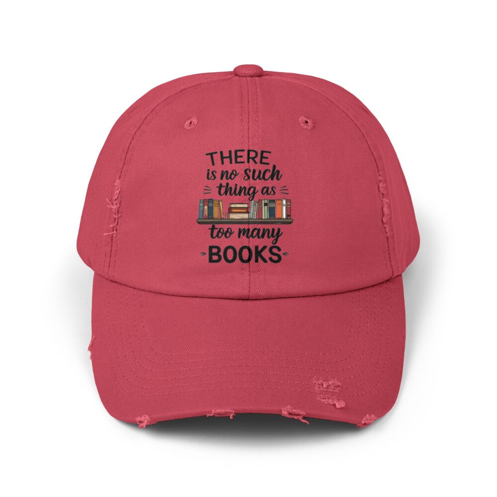 There is no Such Thing as Too Many Books - Unisex Adjustable Baseball Cap - Image 25