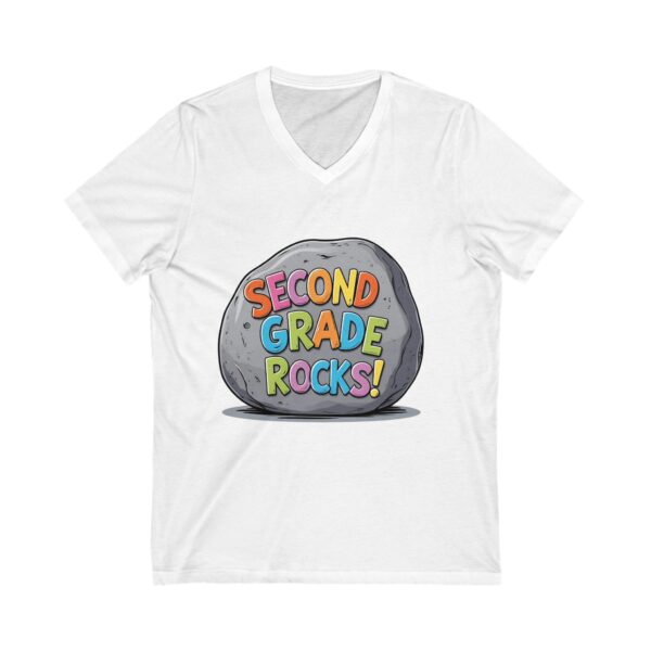 Second Grade Rocks - Unisex V-Neck Tee
