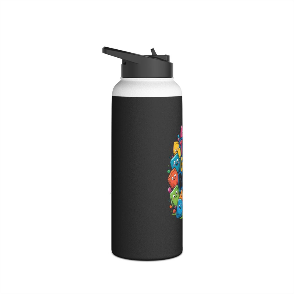 Third Grade Rocks (black) - Stainless Steel Water Bottle - Image 11