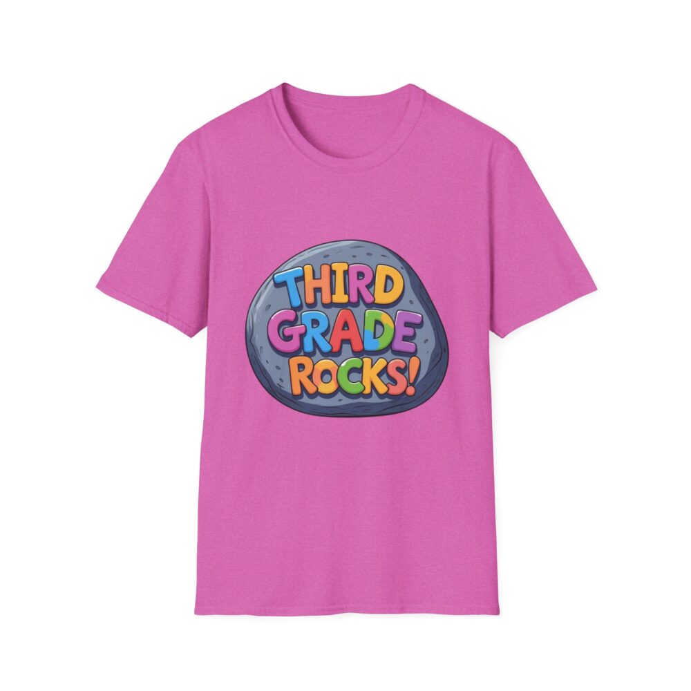 Third Grade Rocks - Unisex Soft style T-Shirt - Image 53