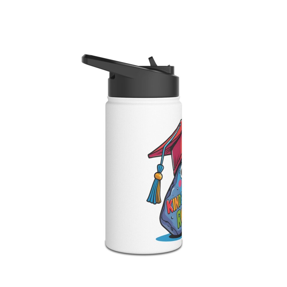 Kindergarten Rocks (white) - Stainless Steel Water Bottle - Image 3