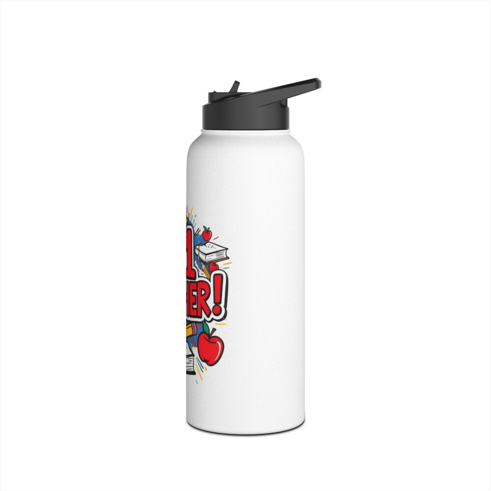 #1 Teacher - Stainless Steel Water Bottle - Image 12