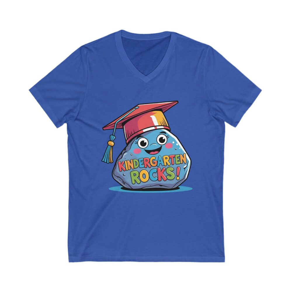 Kindergarten Rocks - Unisex V-Neck Tee - Image 11