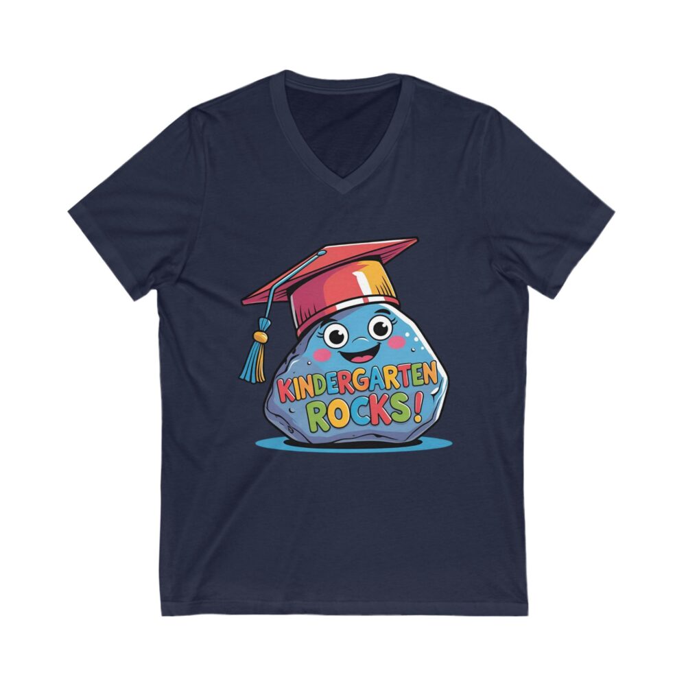 Kindergarten Rocks - Unisex V-Neck Tee - Image 19