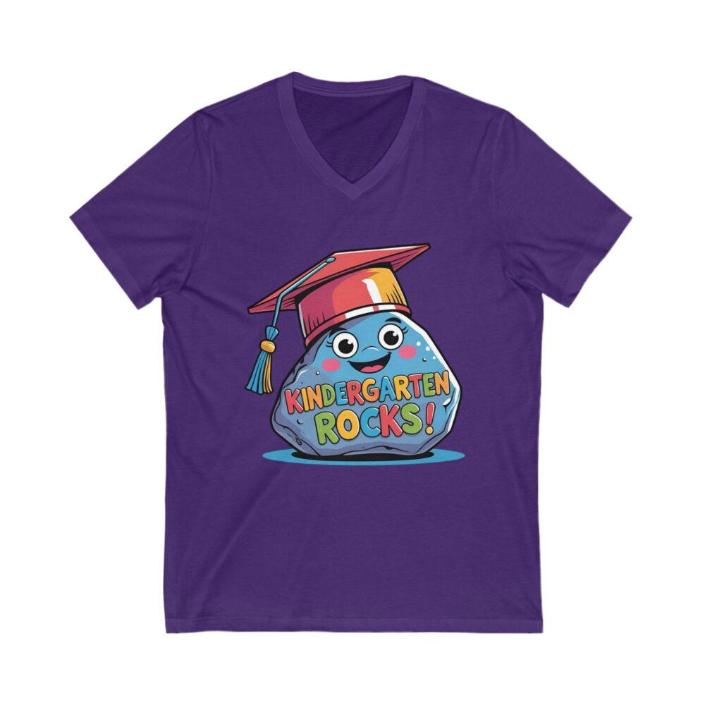 Kindergarten Rocks - Unisex V-Neck Tee - Image 21