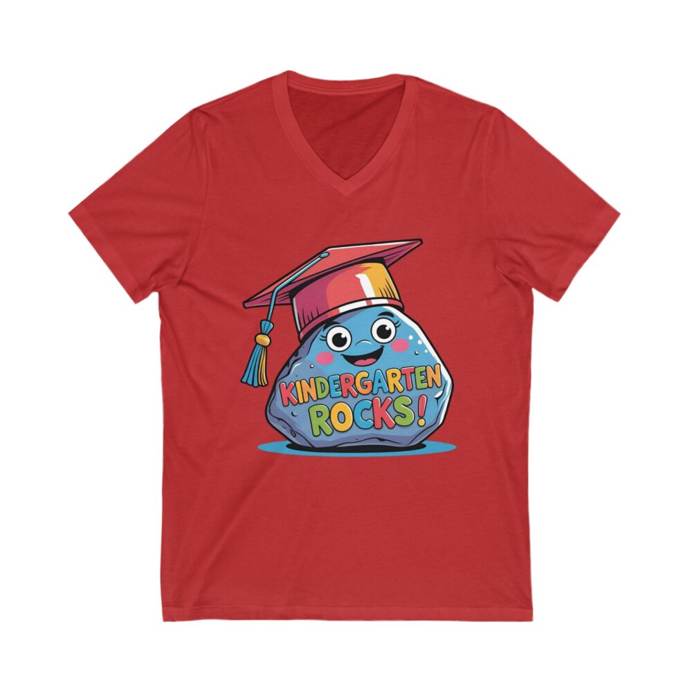 Kindergarten Rocks - Unisex V-Neck Tee - Image 23