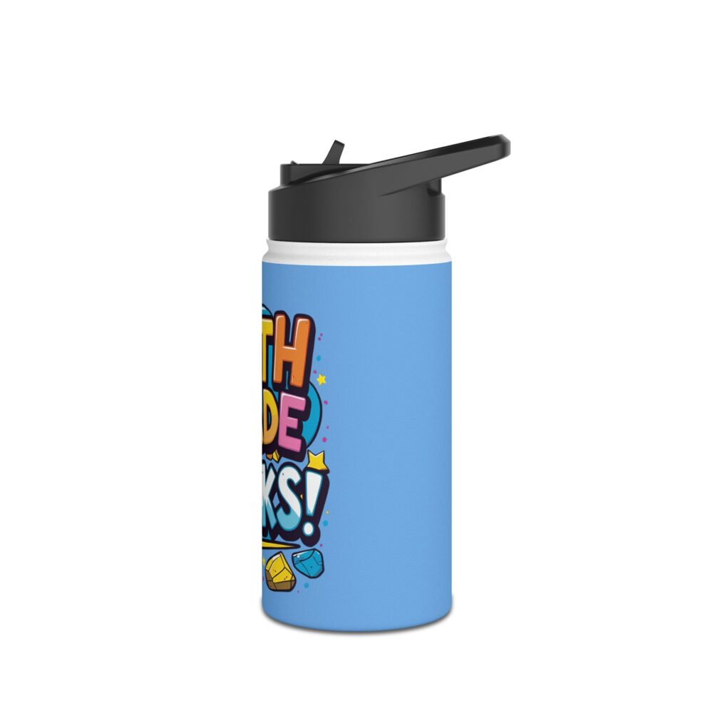 Fifth Grade Rocks (blue) - Stainless Steel Water Bottle - Image 4