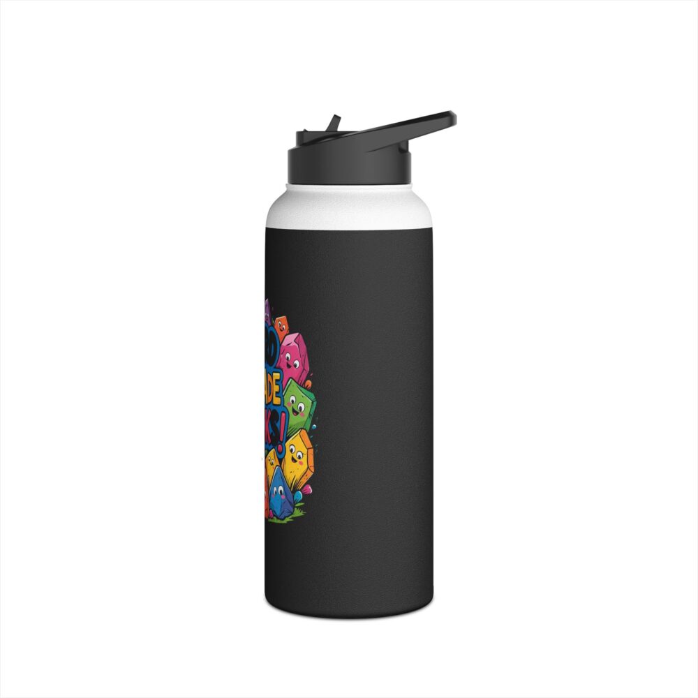 Third Grade Rocks (black) - Stainless Steel Water Bottle - Image 12