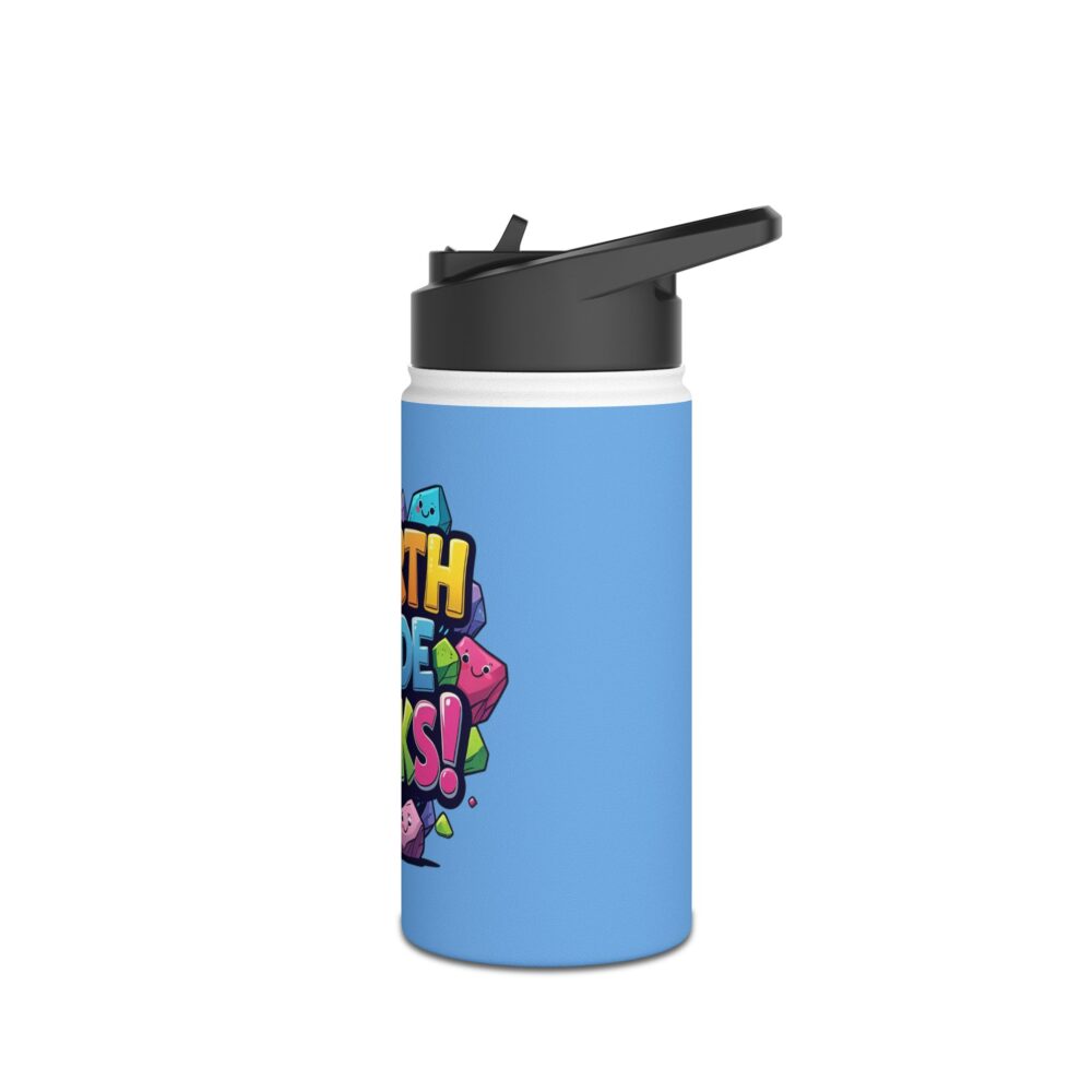 Fourth Grade Rocks (blue) - Stainless Steel Water Bottle - Image 4