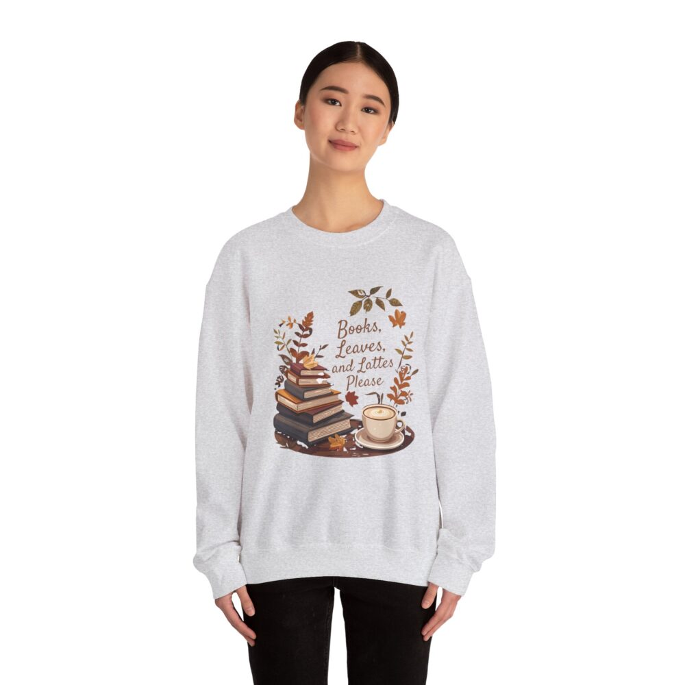 Books, Leaves, and Lattes Please-Crewneck Sweatshirt - Image 8