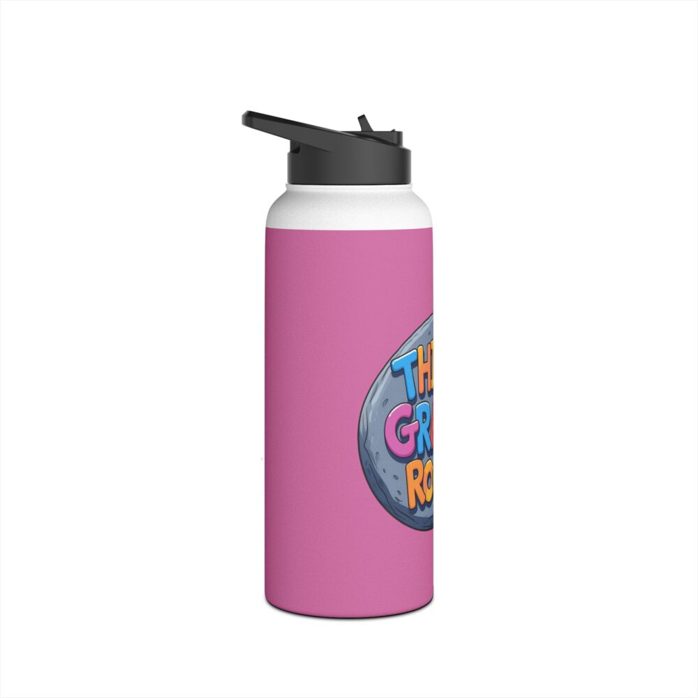 Third Grade Rocks (pink) - Stainless Steel Water Bottle - Image 11