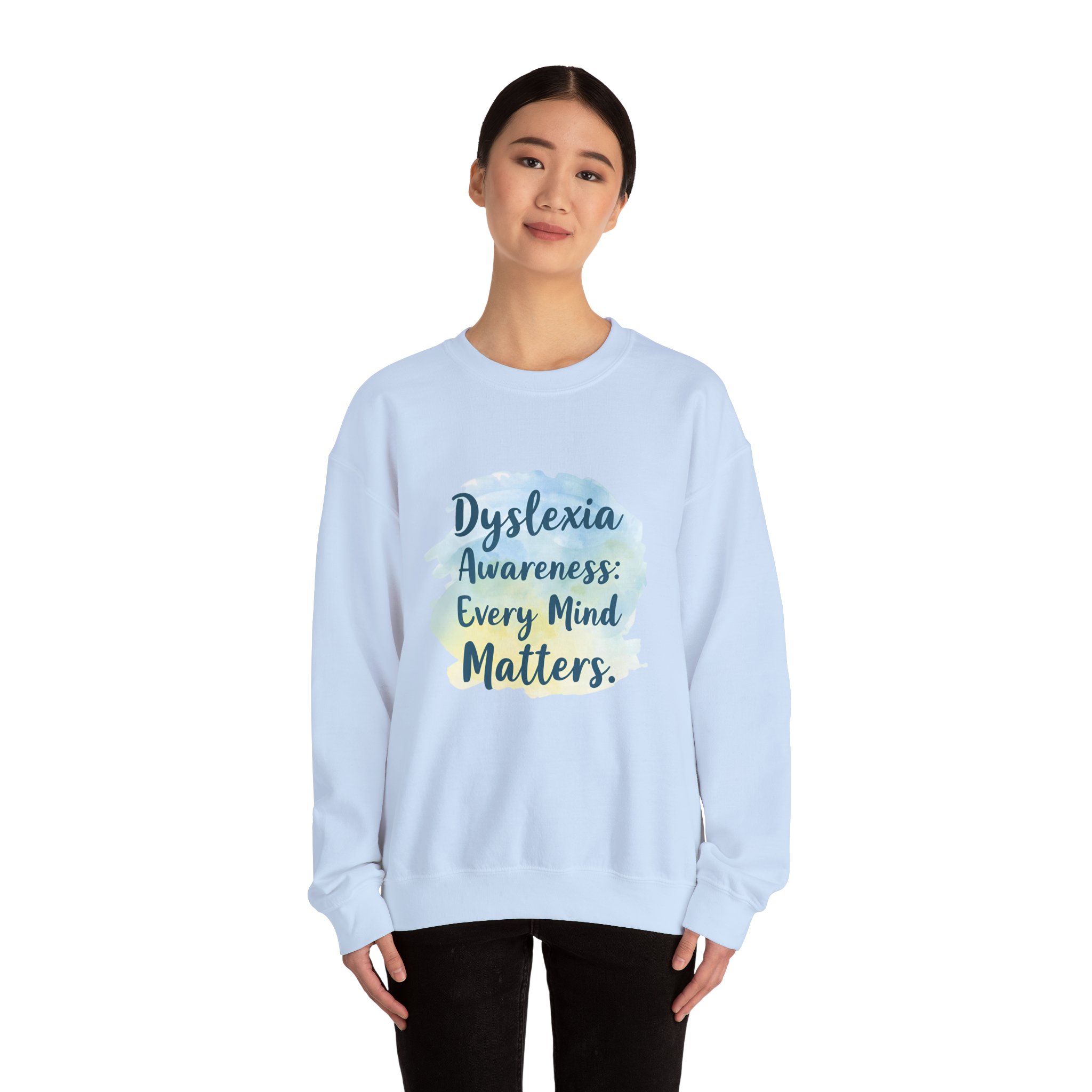 Dyslexia Awareness: Every Mind Matters -Crewneck Sweatshirt - Image 32