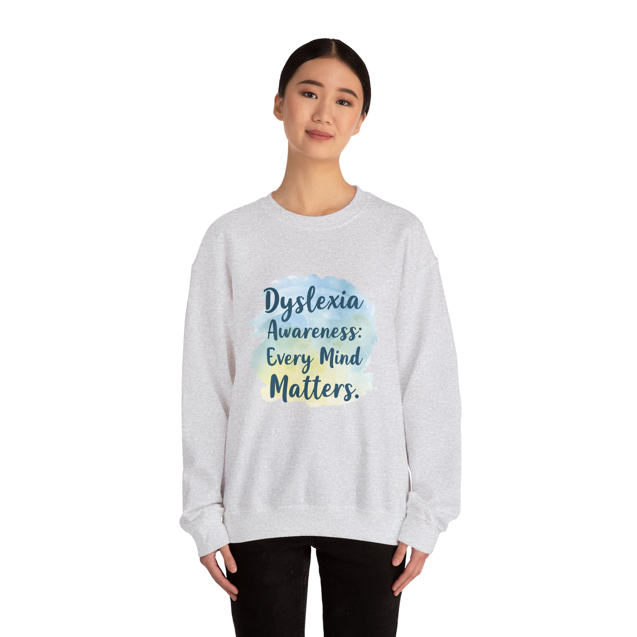 Dyslexia Awareness: Every Mind Matters -Crewneck Sweatshirt - Image 12