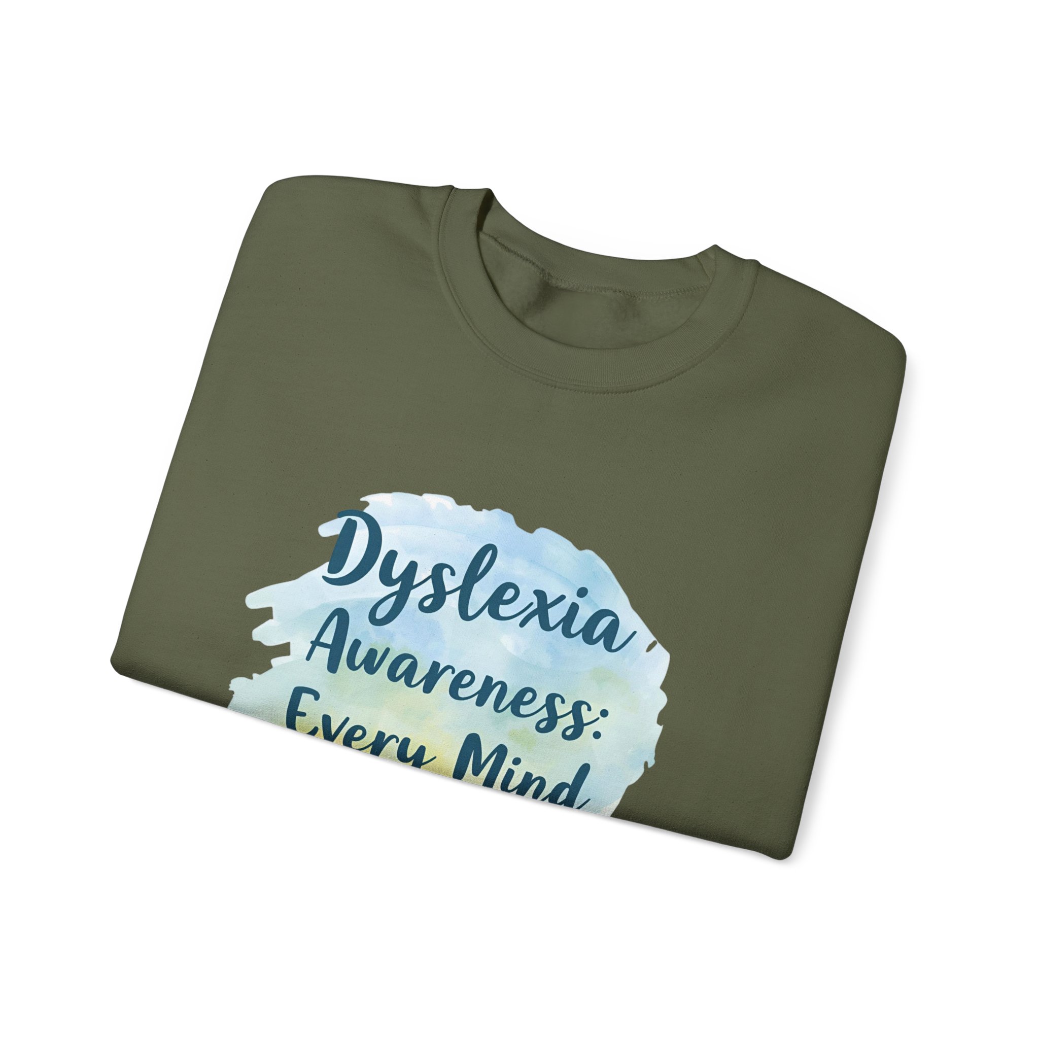 Dyslexia Awareness: Every Mind Matters -Crewneck Sweatshirt - Image 3