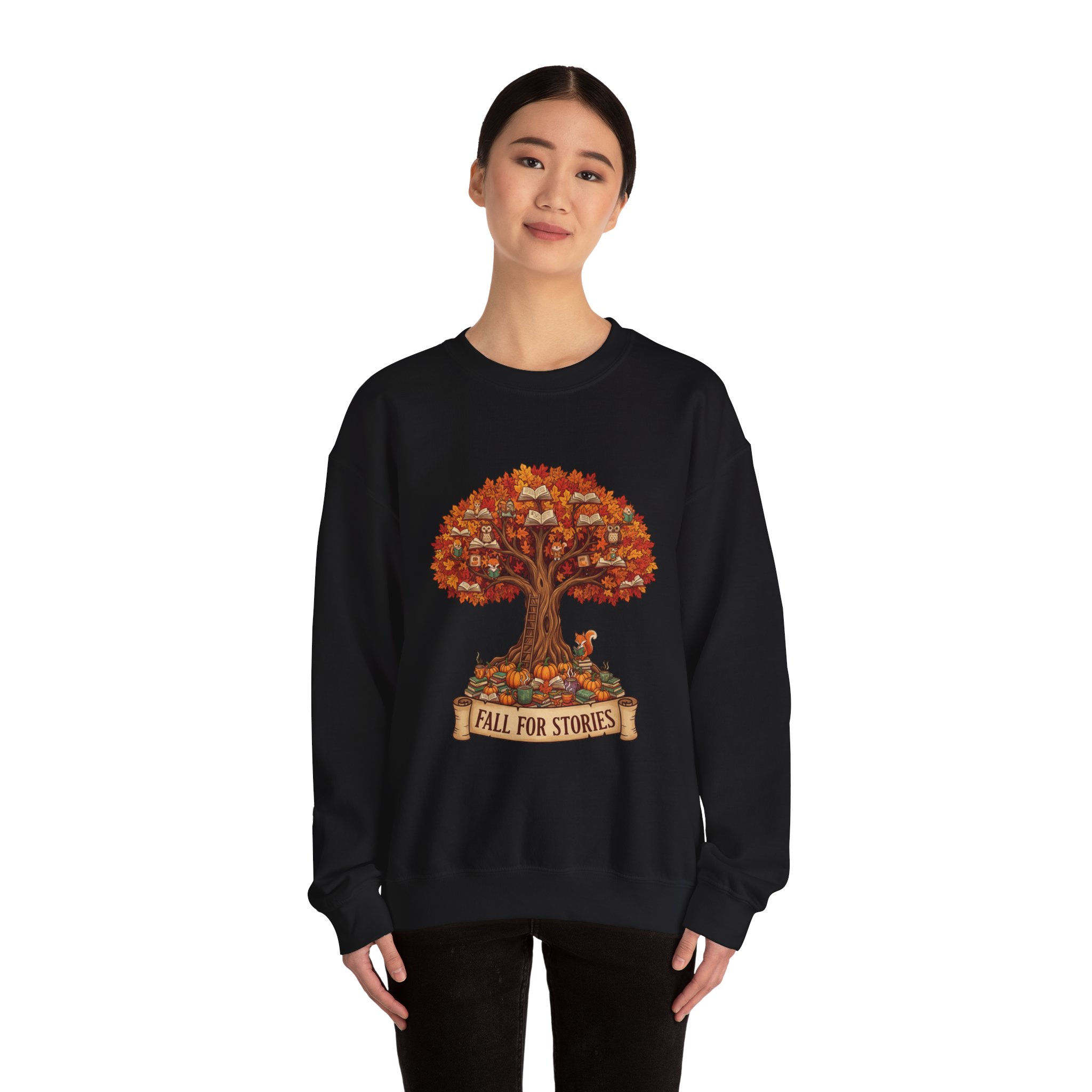 Fall For Stories -Crewneck Sweatshirt - Image 16