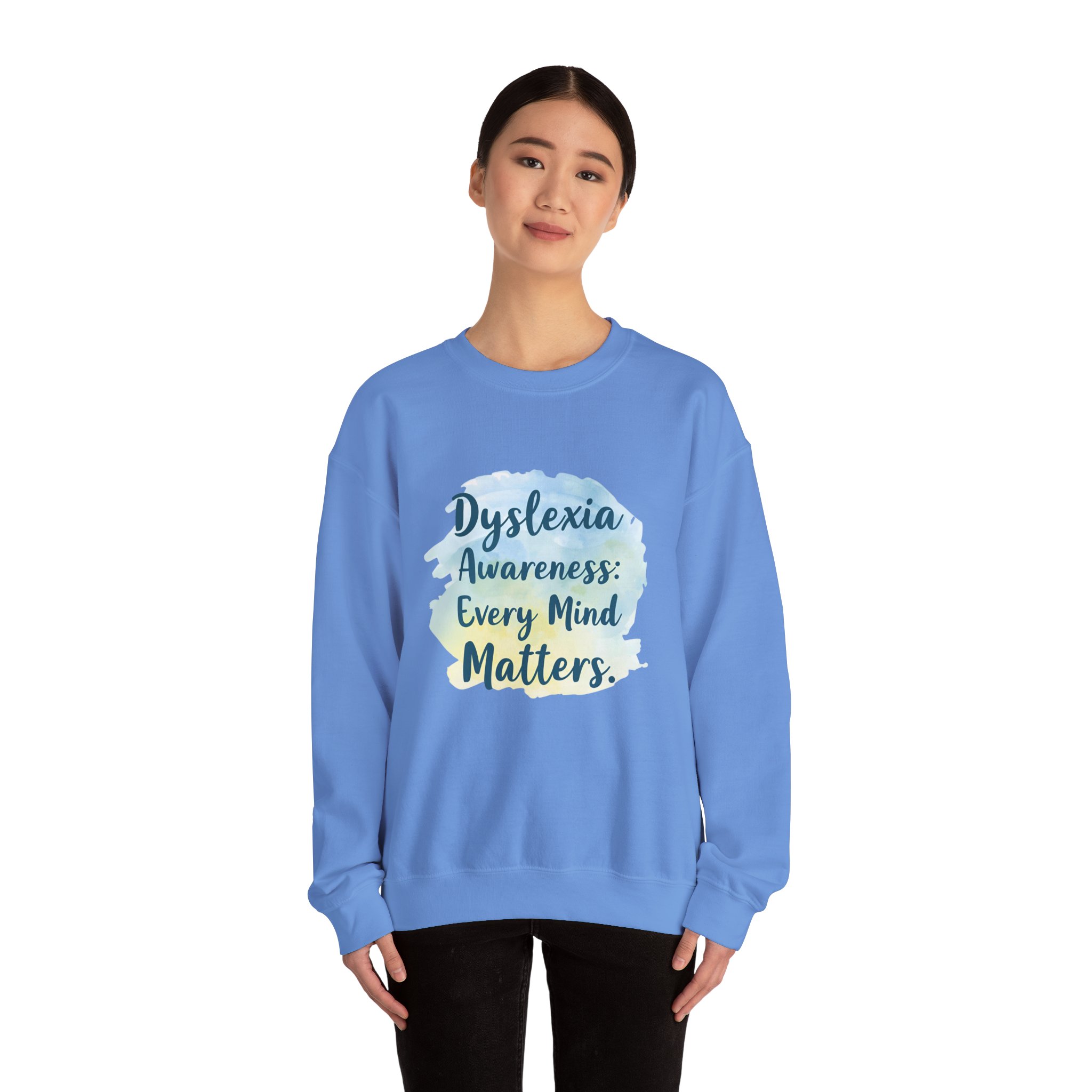 Dyslexia Awareness: Every Mind Matters -Crewneck Sweatshirt - Image 36