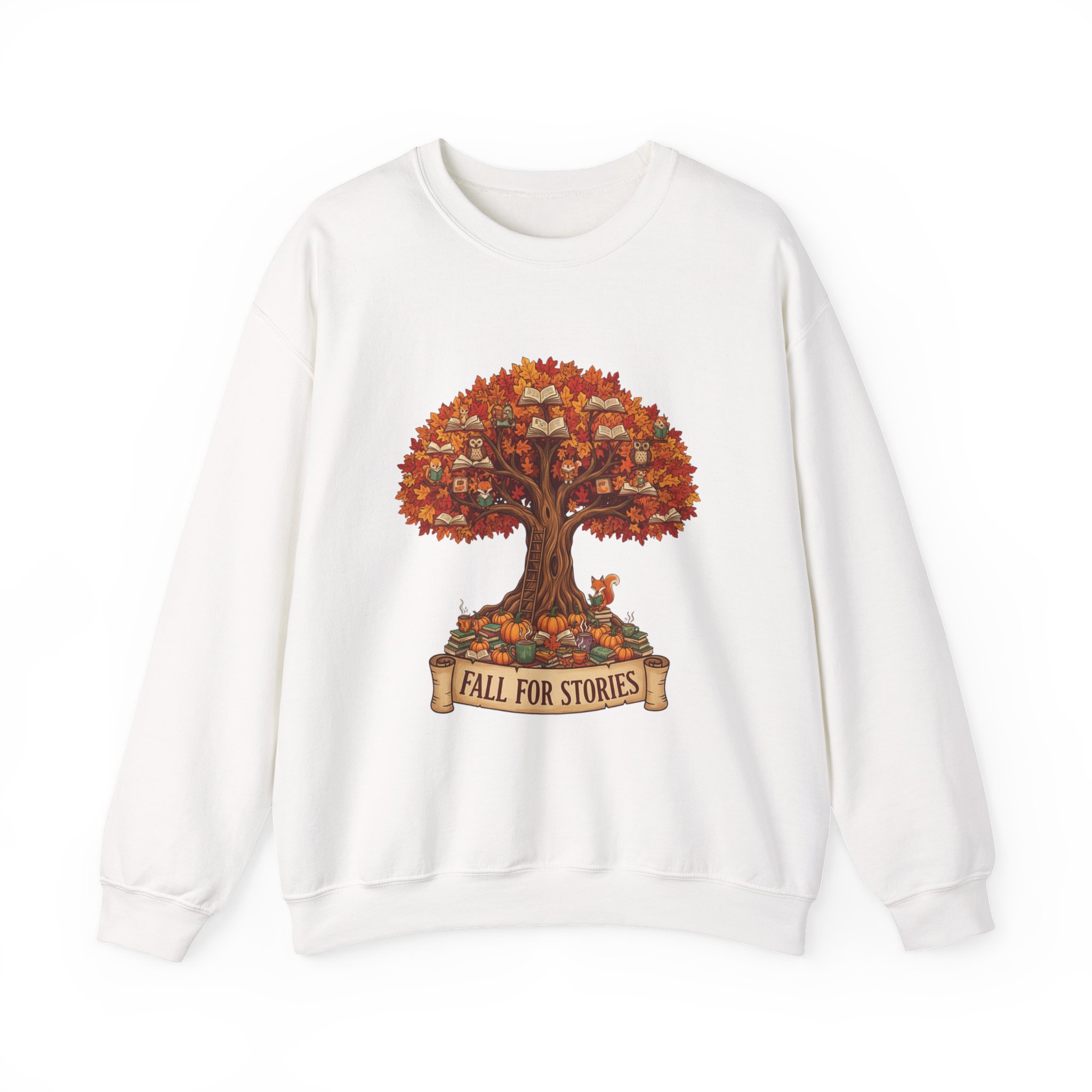 Fall For Stories -Crewneck Sweatshirt - Image 5