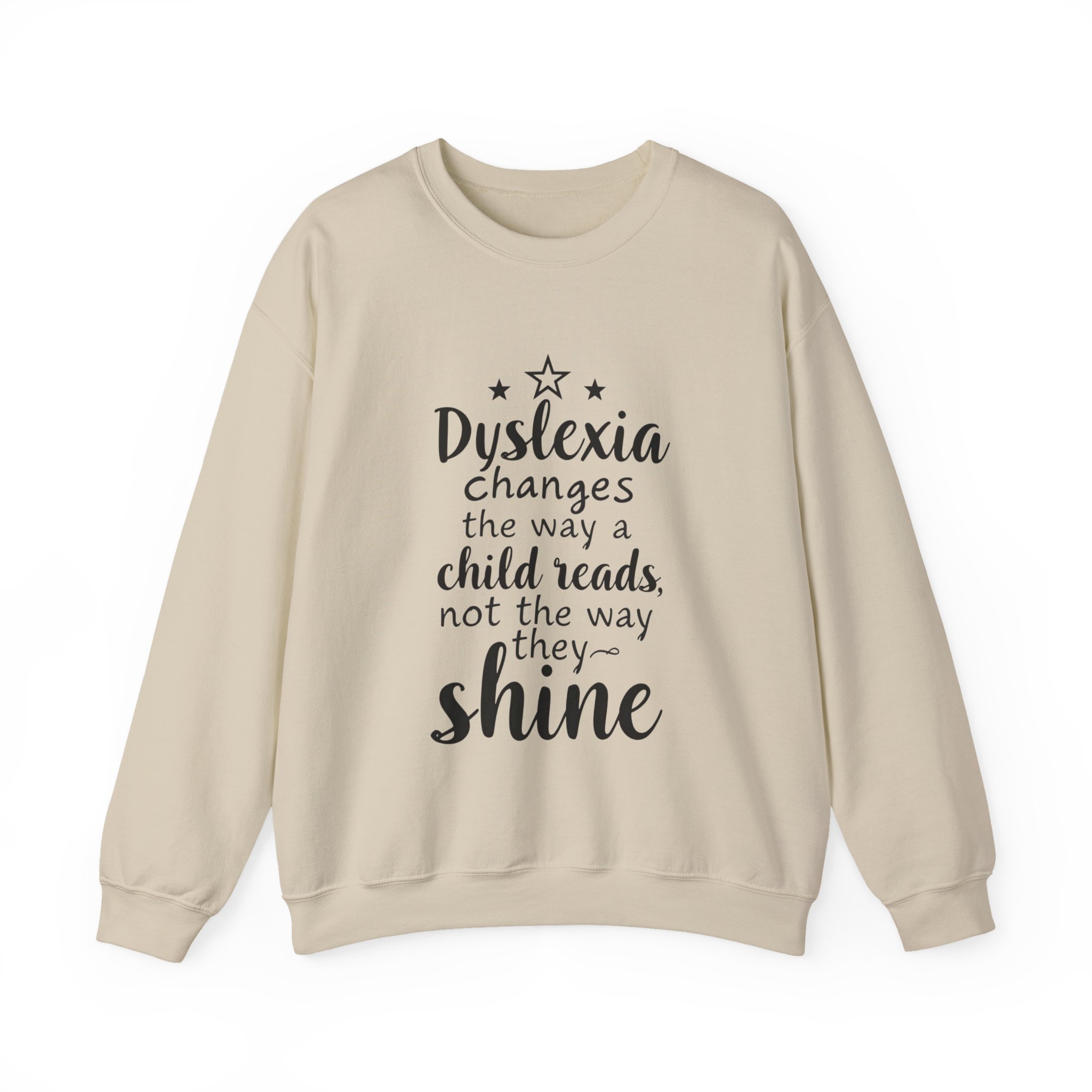 Dyslexia Changes the Way a Child Reads...-Crewneck Sweatshirt - Image 3